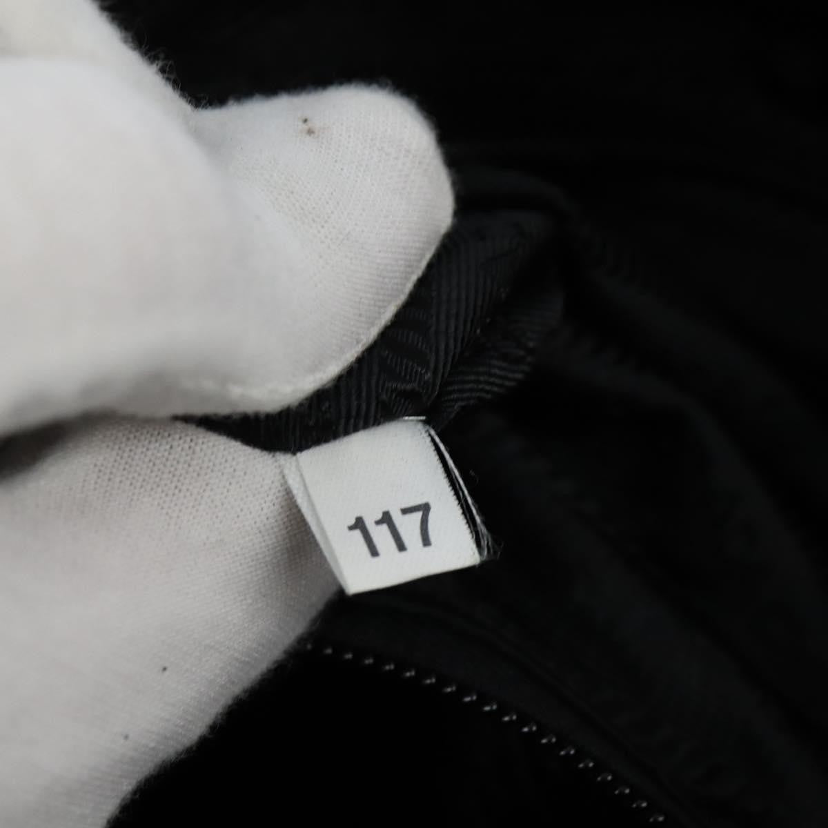 Prada Front Pocket Messenger Bag Tessuto, BLACK, NYLON, Shoulder bag