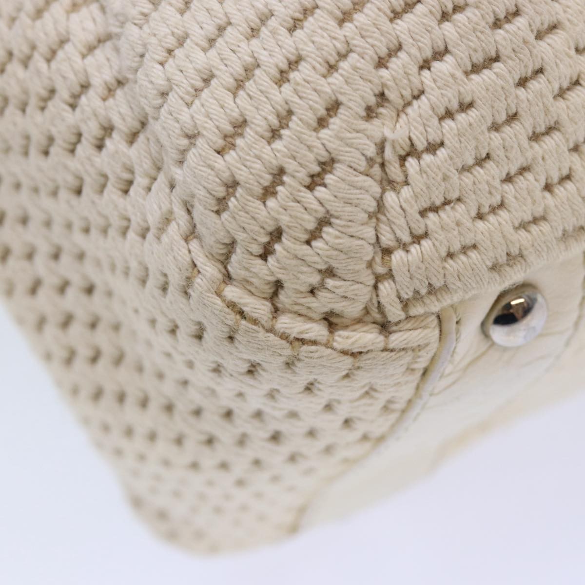 Chanel Zip Shoulder Bag Canvas, BEIGE, CANVAS, Shoulder bag