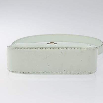 Celine Flap Shoulder Bag Leather, SILVER, LEATHER, Shoulder bag