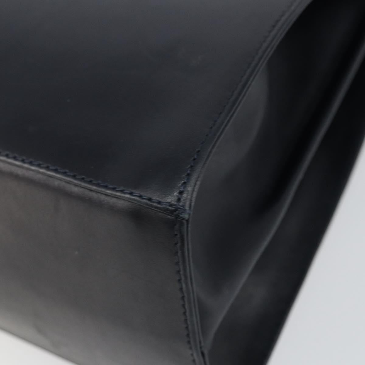 Salvatore Ferragamo Gancini Convertible Top Handle Bag Leather, NAVY, LEATHER, Handbag