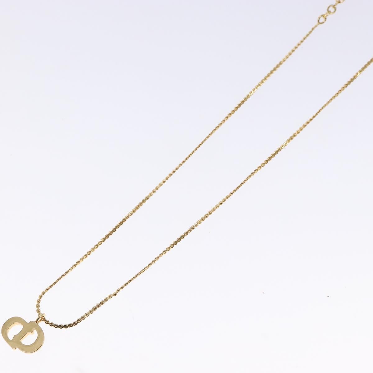 Christian Dior CD Pendant Necklace Gold-plated, GOLD, METAL, Necklace