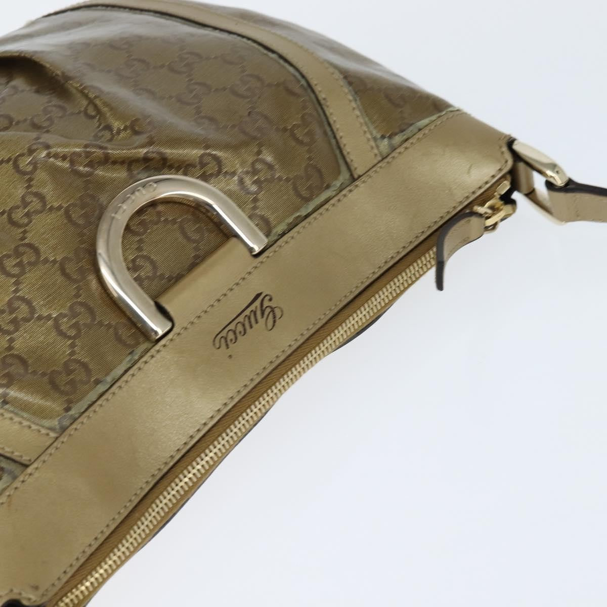 Gucci D Ring Messenger Bag GG Coated Canvas, GOLD, CANVAS, Shoulder bag