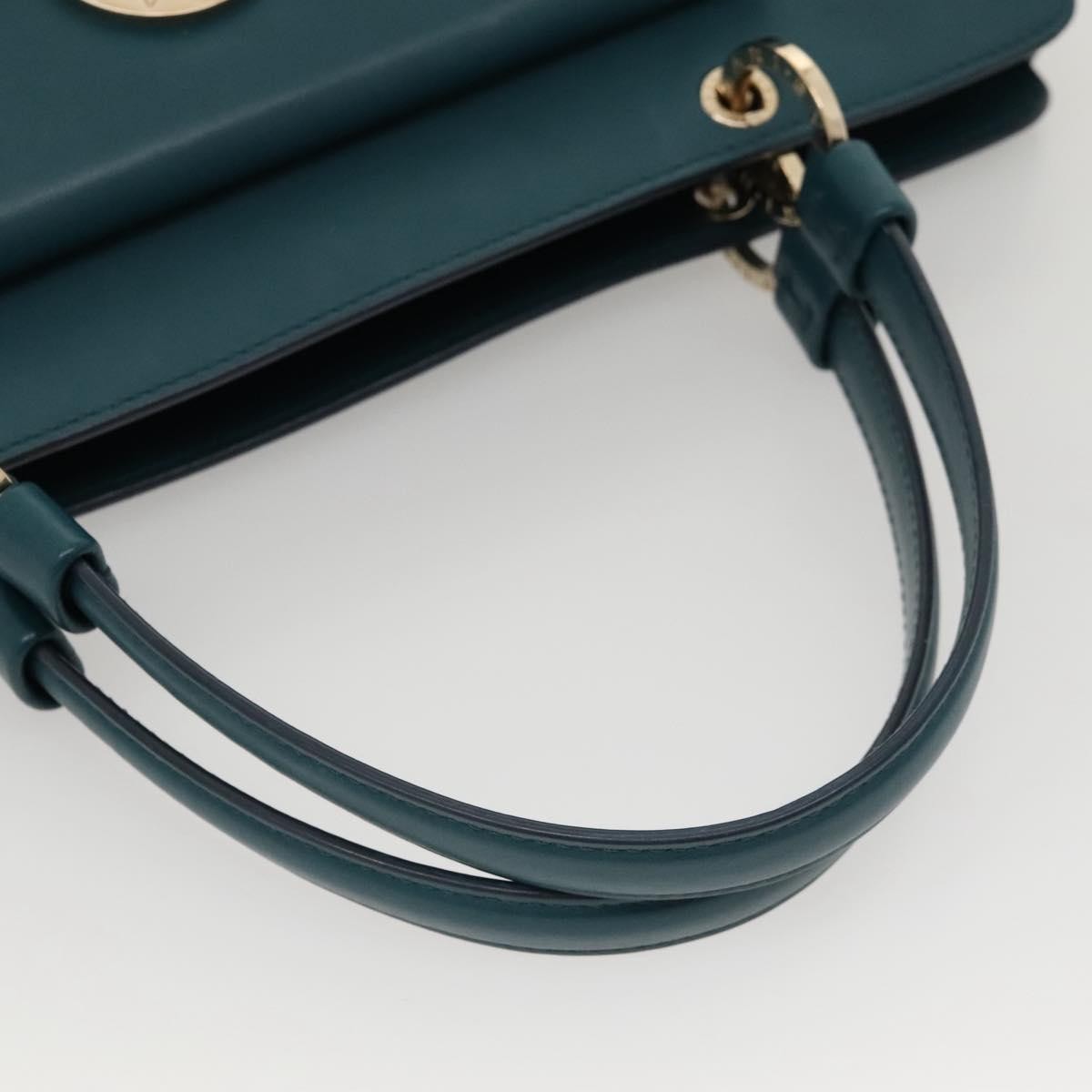 Bvlgari Handbag Leather, TURQUOISE, LEATHER, Handbag