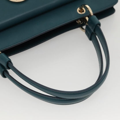 Bvlgari Handbag Leather, TURQUOISE, LEATHER, Handbag