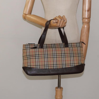 Burberry Nova Check Handbag Nova Check Canvas and leather, BEIGE, CANVAS, Handbag
