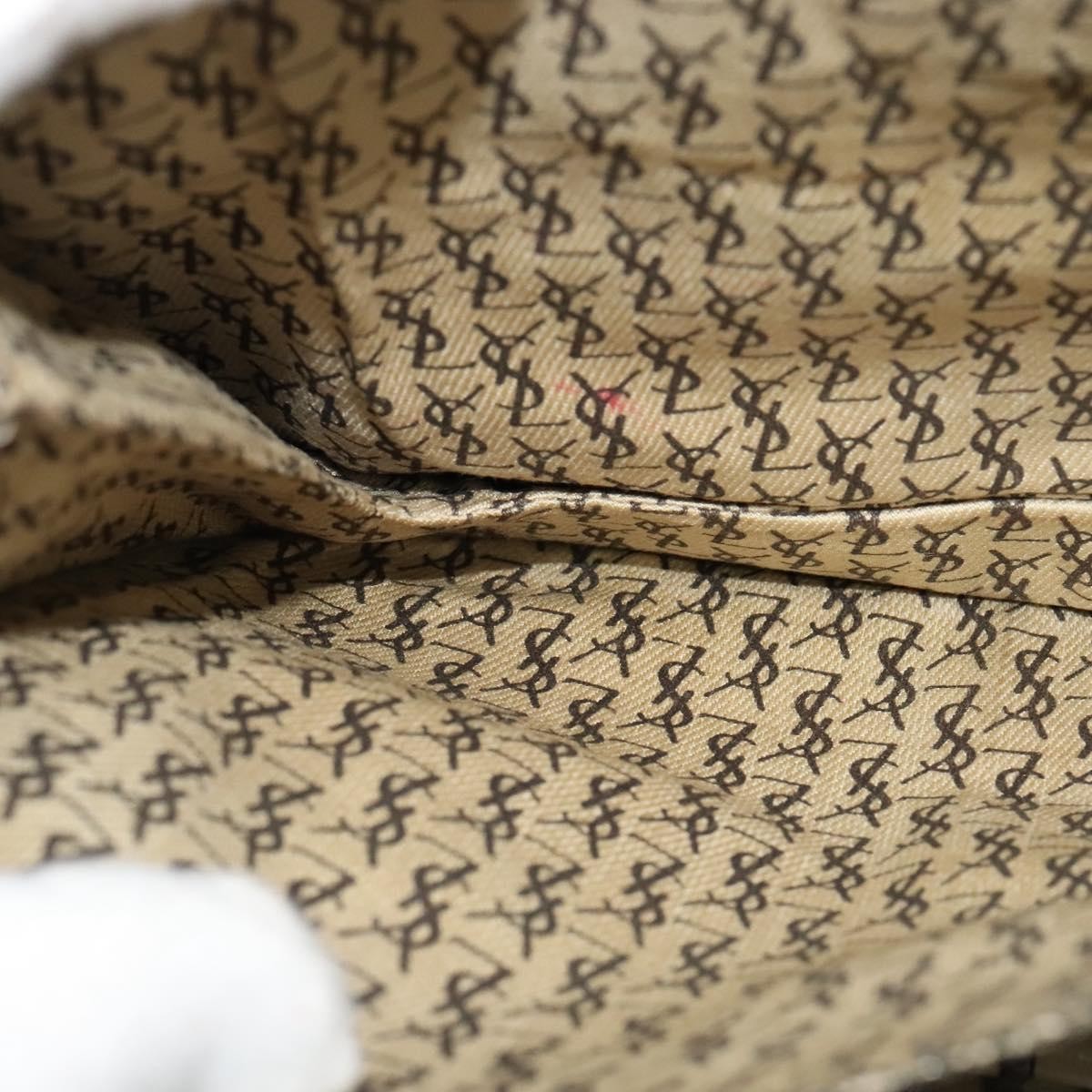 Saint Laurent Buckle Flap Crossbody Bag Canvas, BEIGE, CANVAS, Shoulder bag