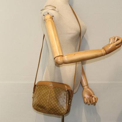 Celine Macadam Shoulder Bag Canvas, BEIGE, CANVAS, Shoulder bag