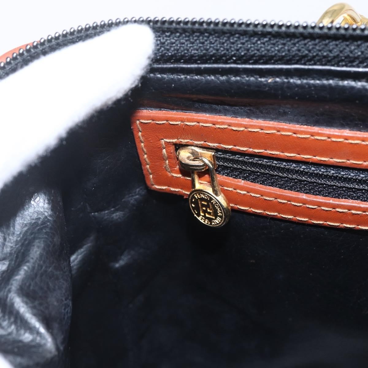 Fendi Vintage Pequin Convertible Boston Bag Coated Canvas, BLACK, PVC, Handbag