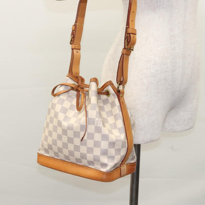 Louis Vuitton Noe Shoulder bag Damier azur, WHITE, CANVAS, Shoulder bag