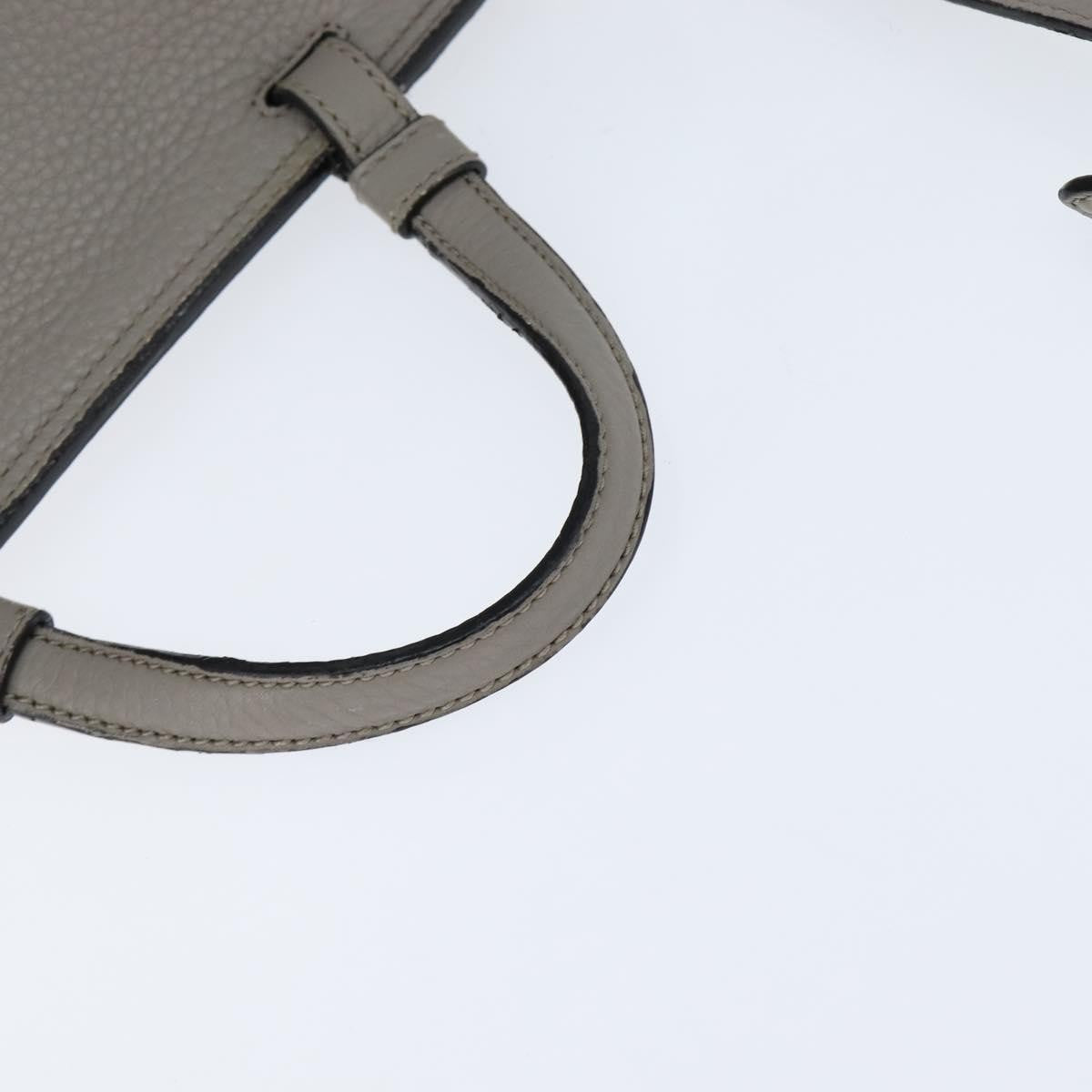 Gucci Bamboo Daily Top Handle Bag Leather, GRAY, LEATHER, Handbag