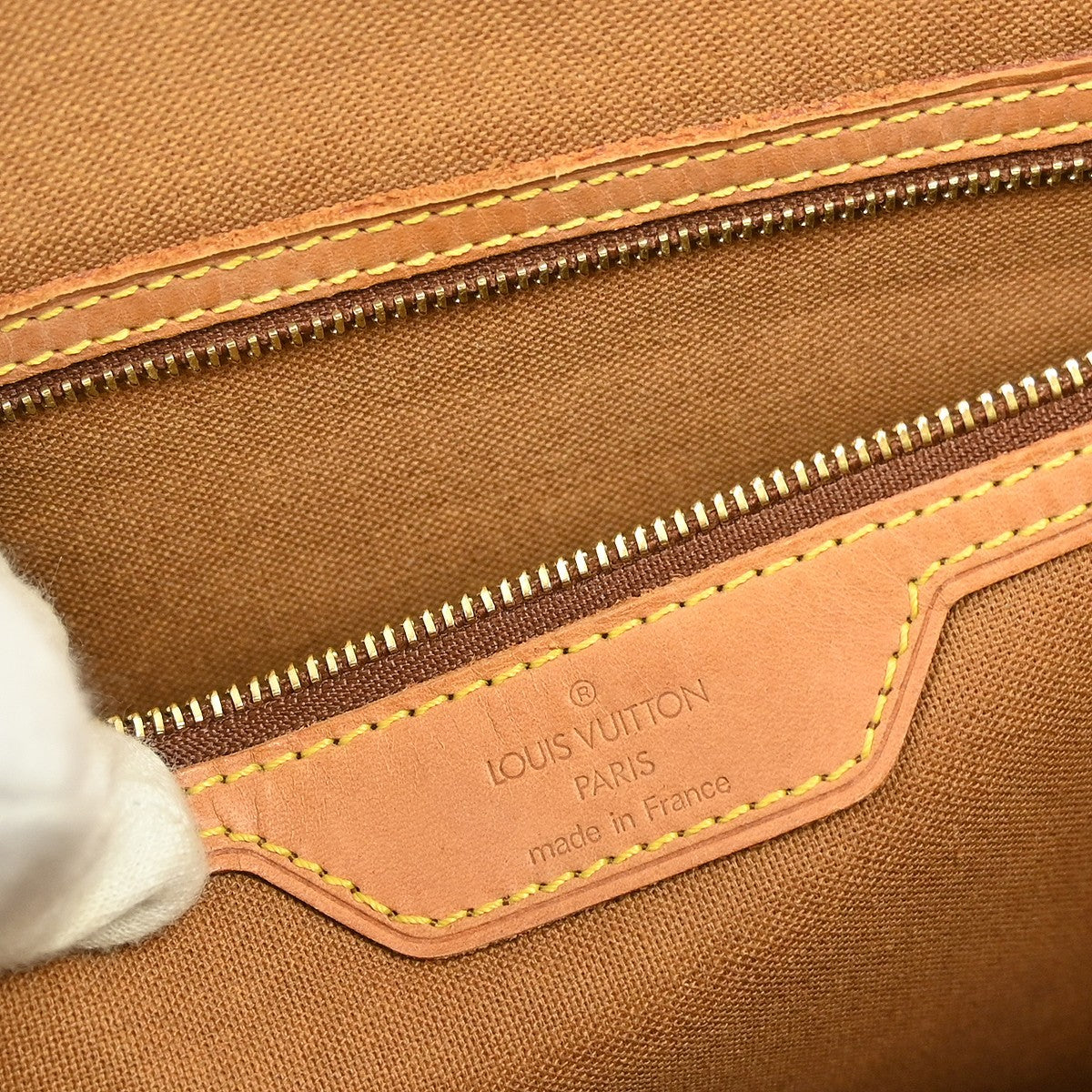 Louis Vuitton Cabas Mezzo Monogram Canvas, BROWN, CANVAS, Tote bag