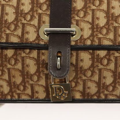 Christian Dior Vintage Trotter Shoulder Bag Canvas, BROWN, CANVAS, Shoulder bag