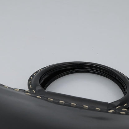 Salvatore Ferragamo Gancini handbag Patent leather, BLACK, PATENT_LEATHER, Handbag