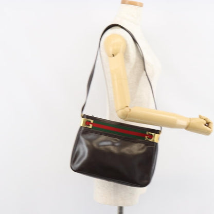 Gucci Sherry line shoulder bag Leather, BROWN, LEATHER, Shoulder bag