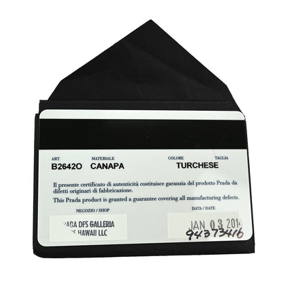 Prada Canapa Tote Rhinestone Embellished Canvas, BLUE, CANVAS, Tote bag