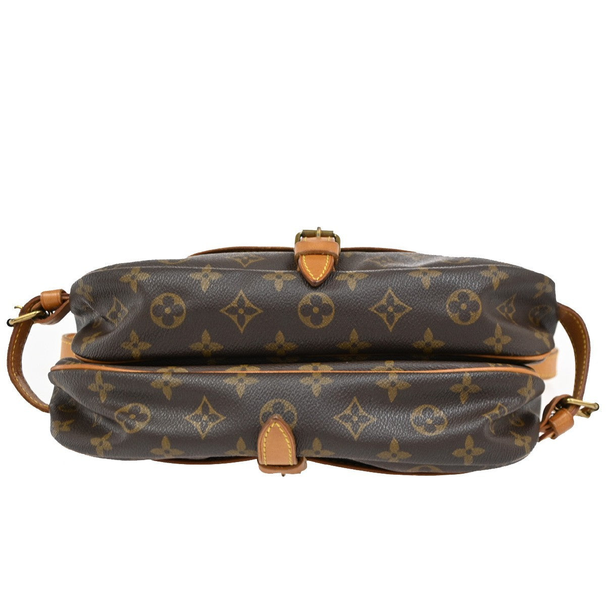 Louis Vuitton Saumur Handbag Monogram Canvas, BROWN, CANVAS, Shoulder bag