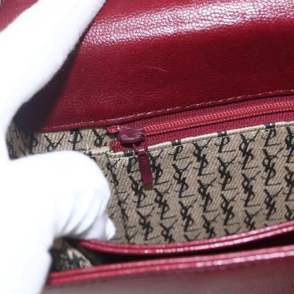 Saint Laurent Vintage Shoulder Bag Leather, RED, LEATHER, Shoulder bag