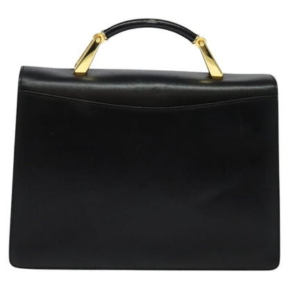 Bally Vintage Handbag Leather, BLACK, LEATHER, Handbag