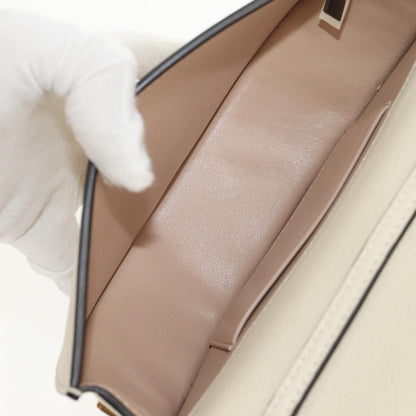 Chloe Nile Minaudière Leather, WHITE, LEATHER, Handbag