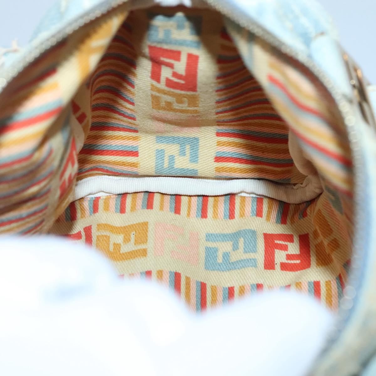 Fendi Boston Bag Denim, BLUE, DENIM_JEANS, Handbag