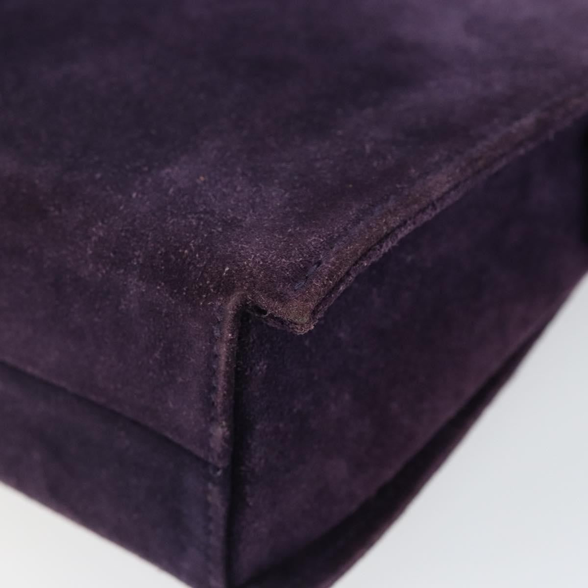 Chanel Flap Clutch Shearling, PURPLE, SUEDE, Clutche & pouche