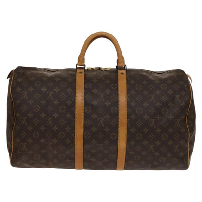 Louis Vuitton Keepall Bag Monogram Canvas, BROWN, CANVAS, Travel bag