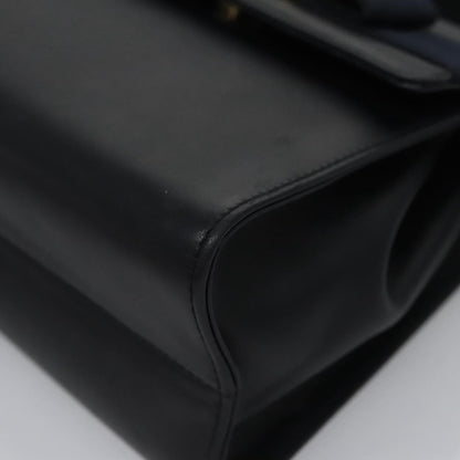 Salvatore Ferragamo Vintage Vara Bow Top Handle Bag Leather, NAVY, LEATHER, Handbag