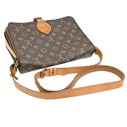 Louis Vuitton Cartouchiere Handbag Monogram Canvas, BROWN, LEATHER, Shoulder bag