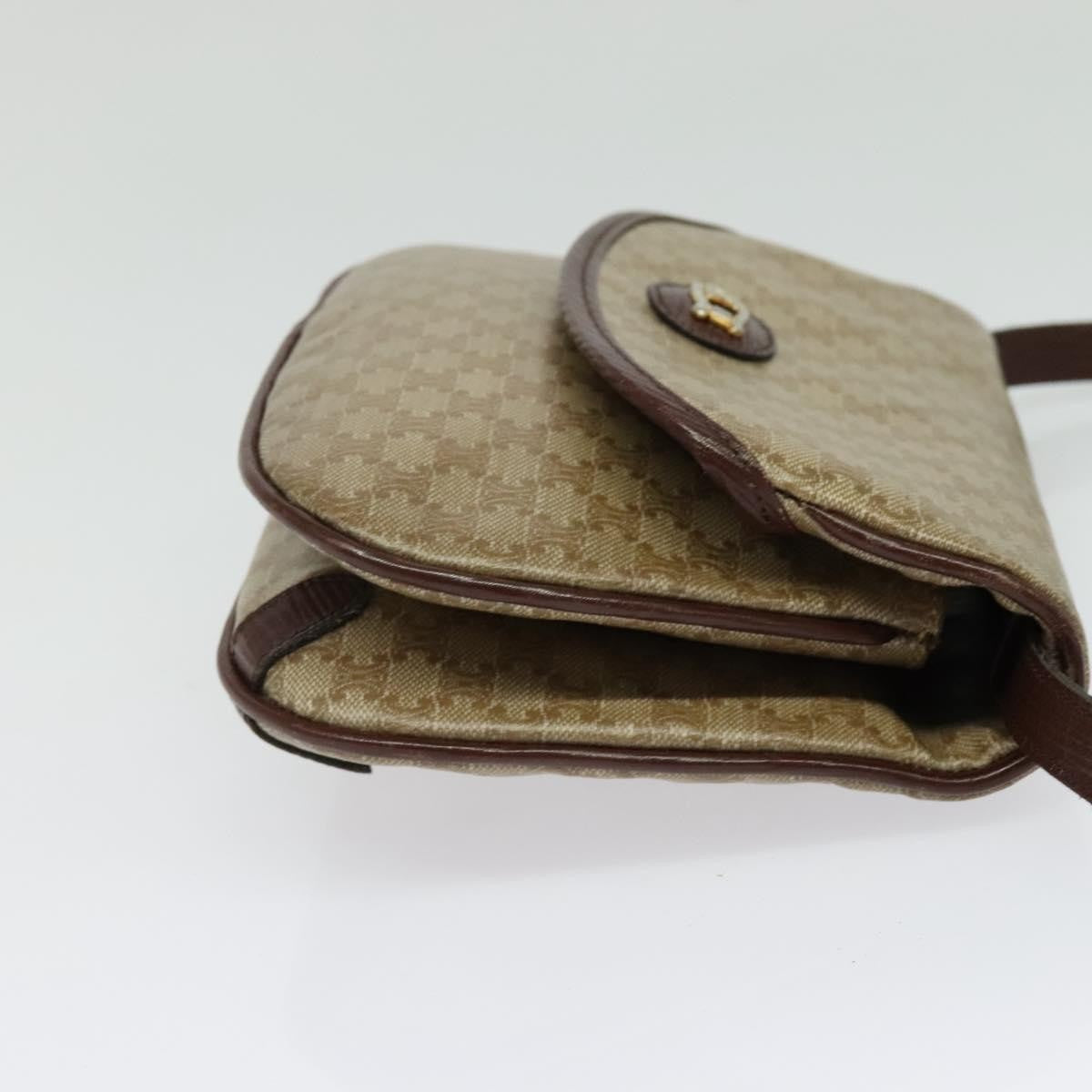 Celine Macadam Shoulder Bag PVC Leather, BEIGE, CANVAS, Shoulder bag