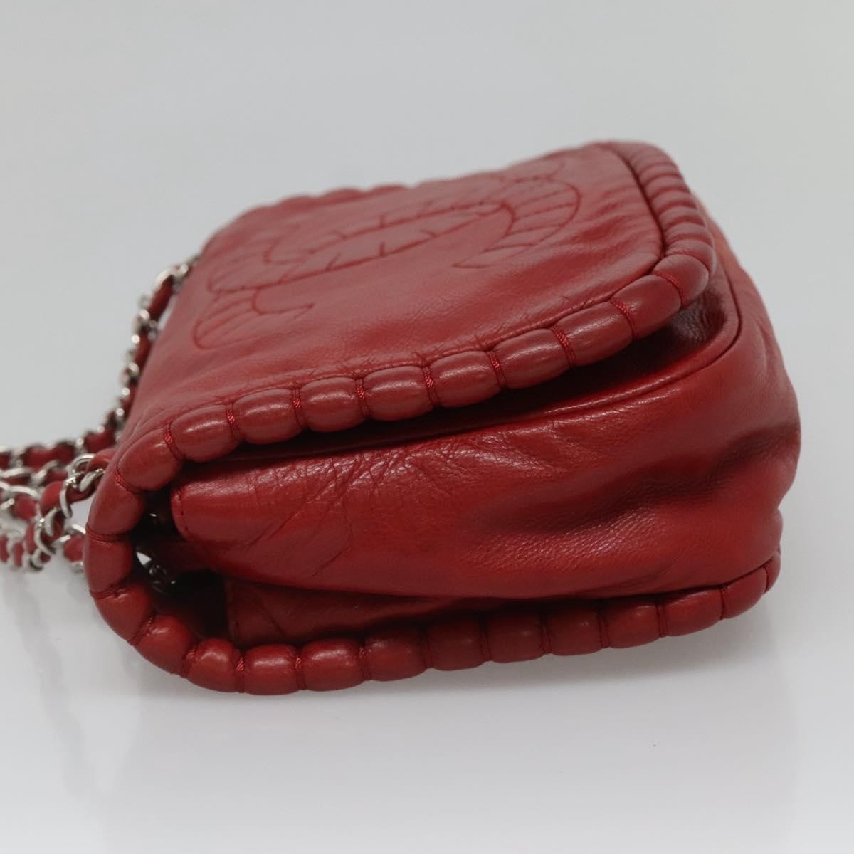 Chanel Timeless CC Flap Bag Leather, RED, LEATHER, Shoulder bag