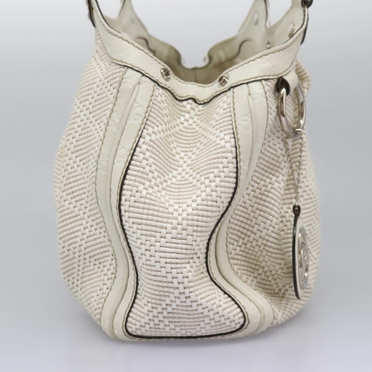 Gucci Sukey Tote Diamante Woven Raffia, SILVER, WOOD, Handbag