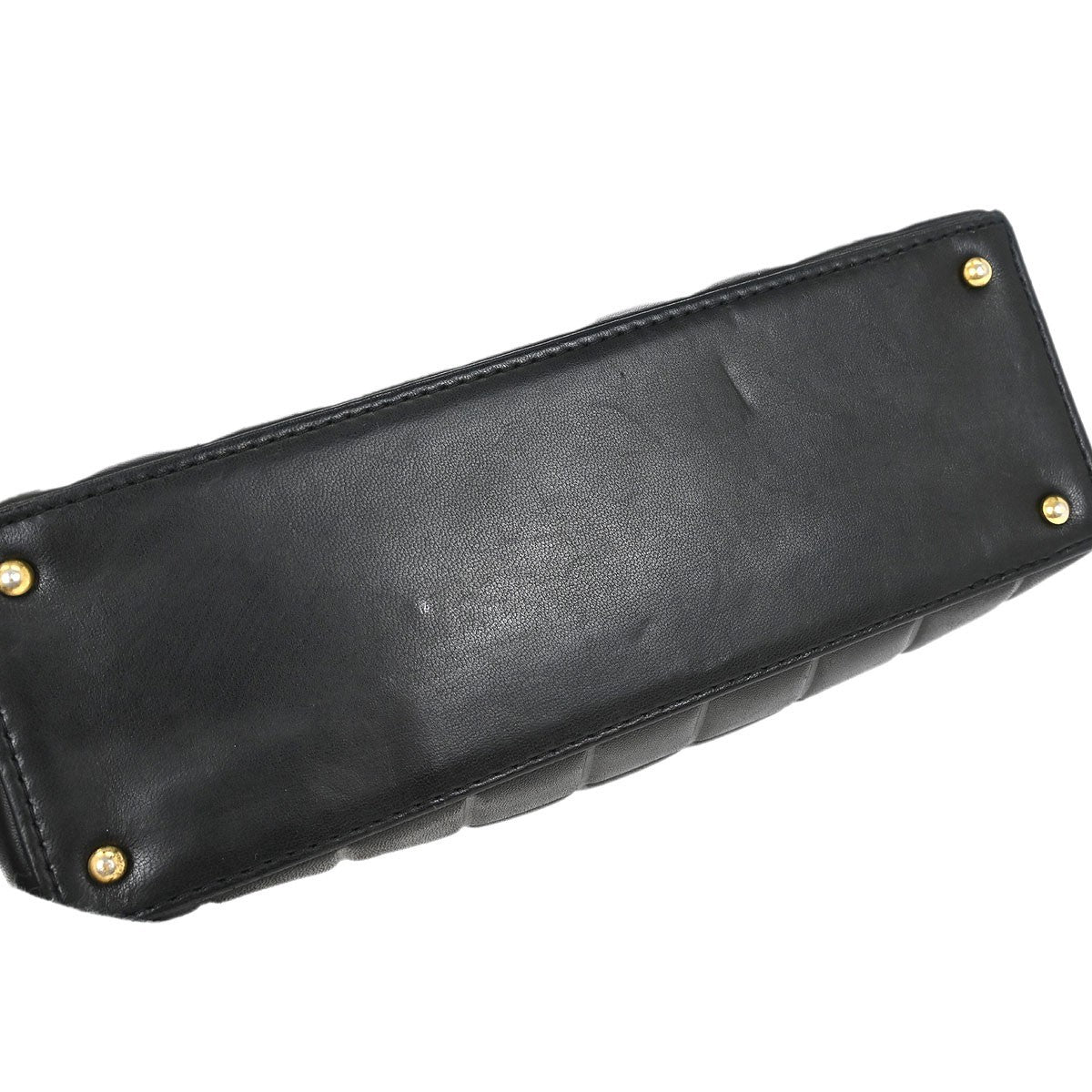 Chanel Chocolate Bar CC Tote Quilted Leather, BLACK, LEATHER, Tote bag