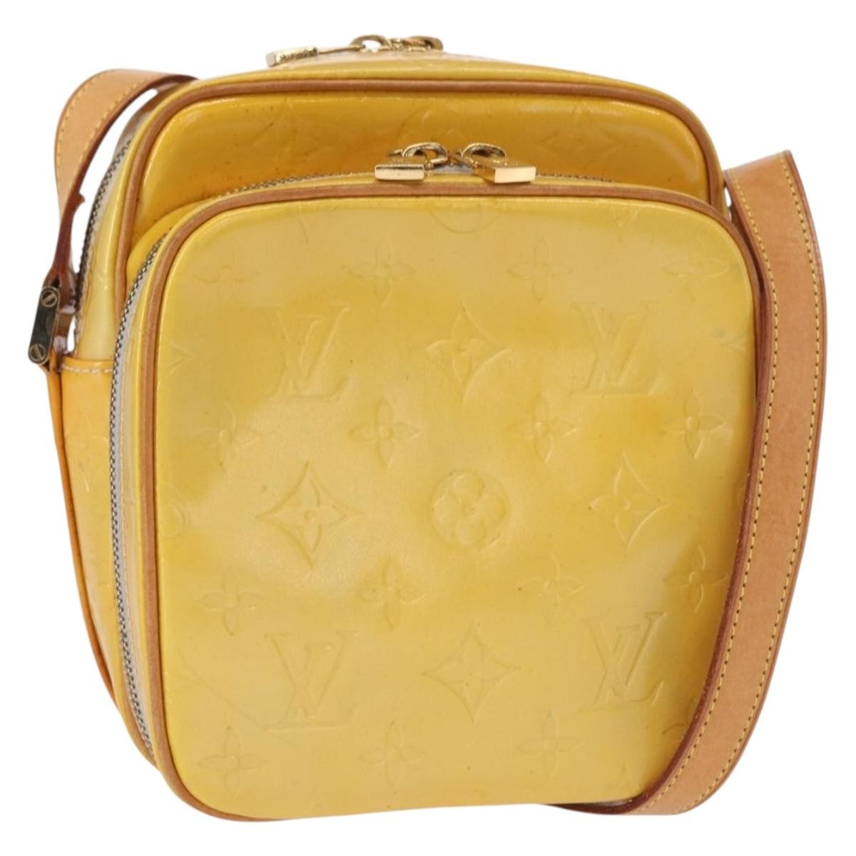 Louis Vuitton Wooster Handbag Monogram Vernis, YELLOW, PATENT_LEATHER, Shoulder bag