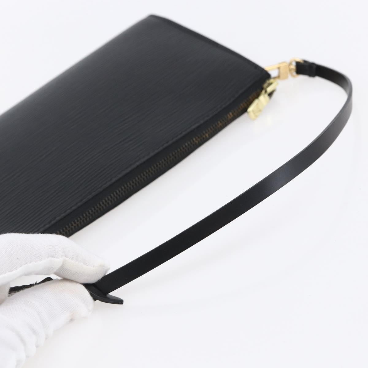 Louis Vuitton Pochette Accessoires Epi Leather, BLACK, LEATHER, Clutche & pouche