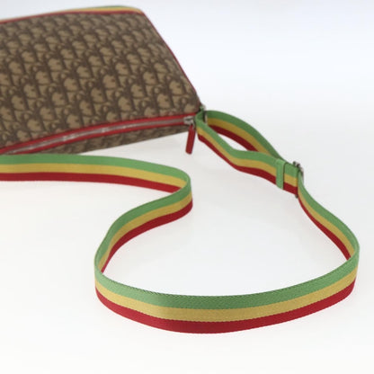 Christian Dior Vintage Rasta Messenger Bag Diorissimo Coated Canvas, BROWN, PVC, Shoulder bag