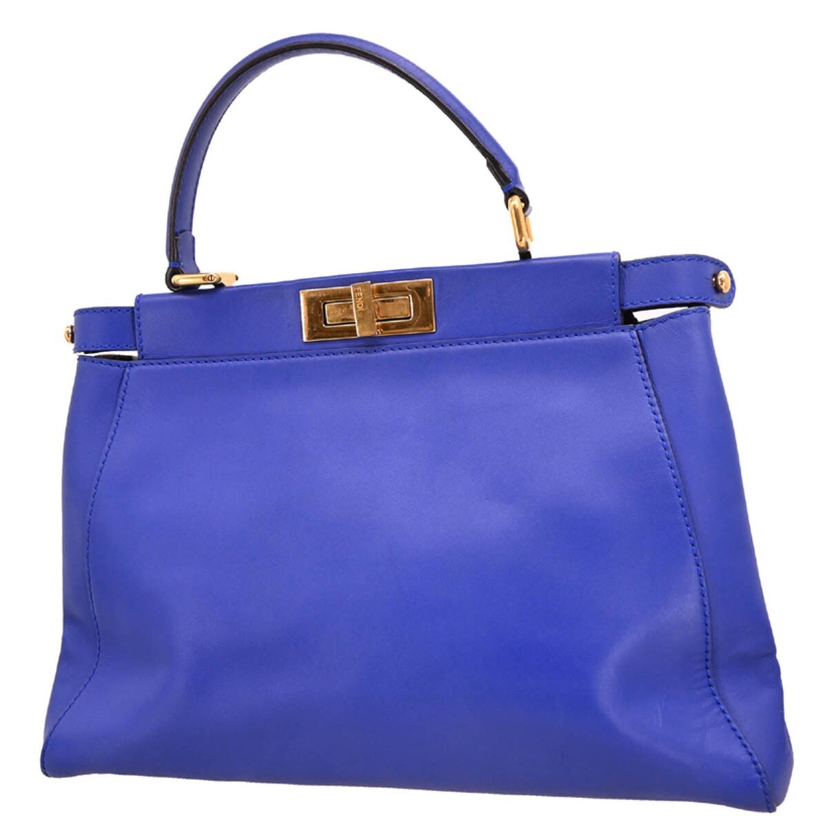 Fendi Peekaboo Bag Soft Leather, BLUE, LEATHER, Handbag