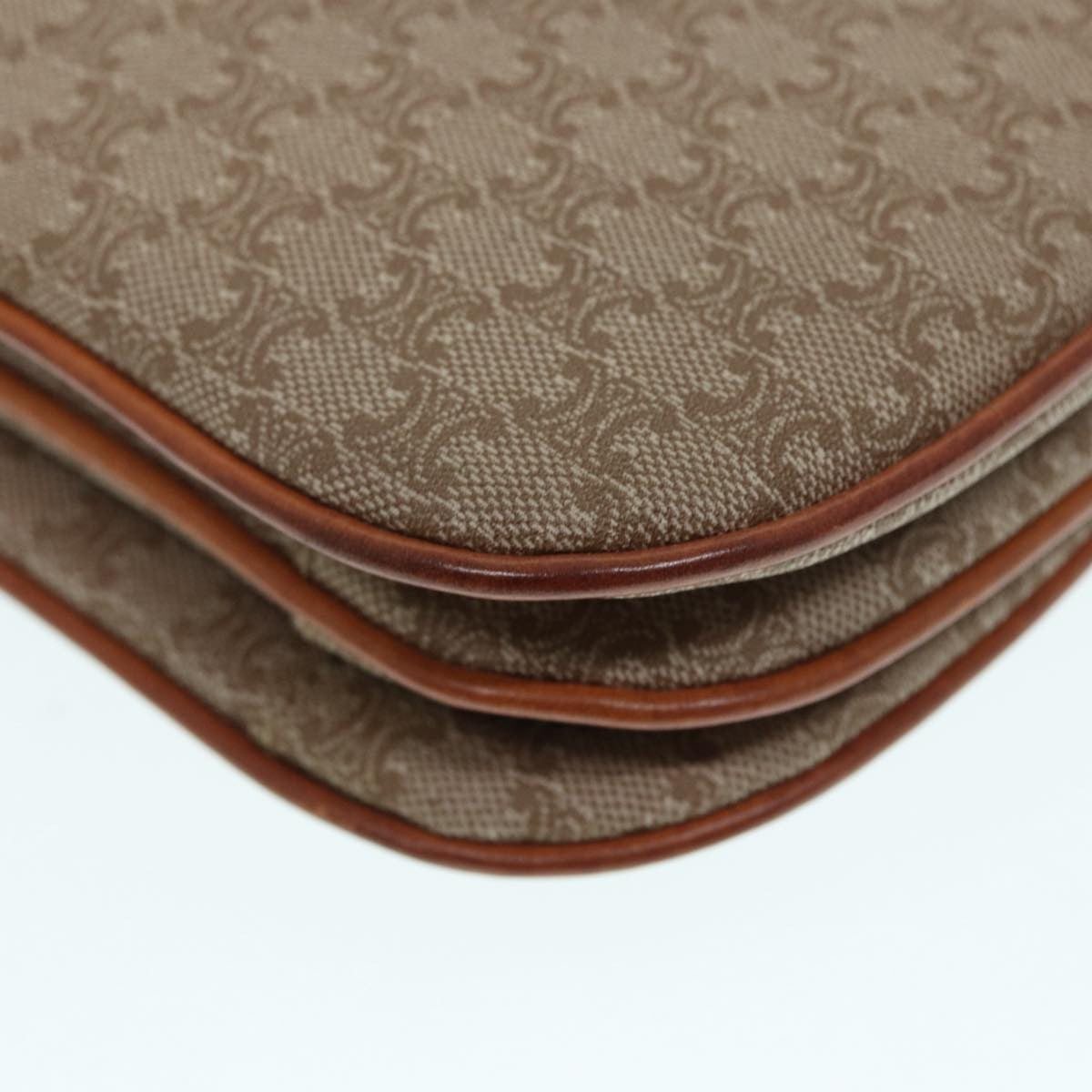 Celine Vintage Macadam Shoulder Bag Canvas, BEIGE, CANVAS, Shoulder bag