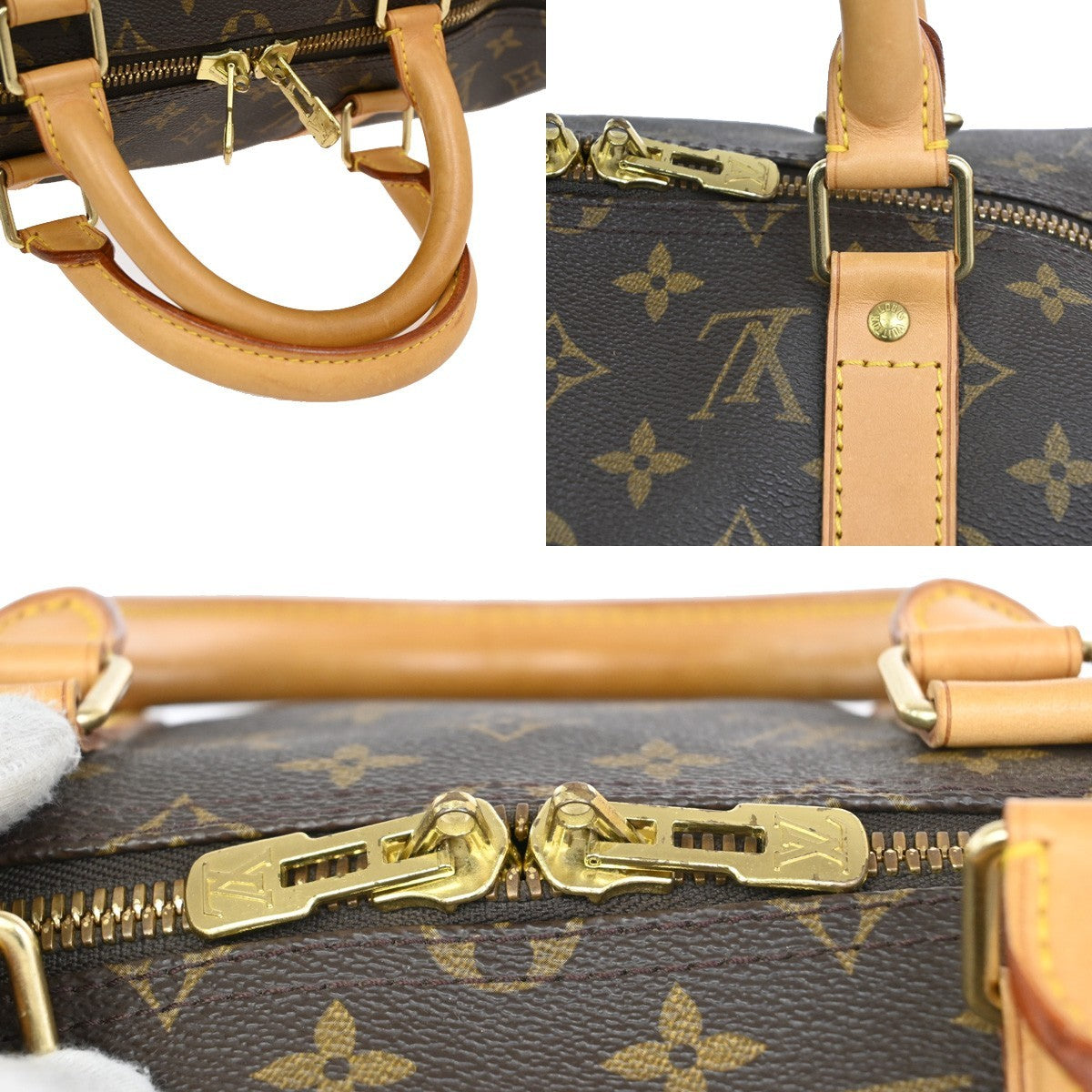 Louis Vuitton Keepall Bag Monogram Canvas, BROWN, CANVAS, Travel bag