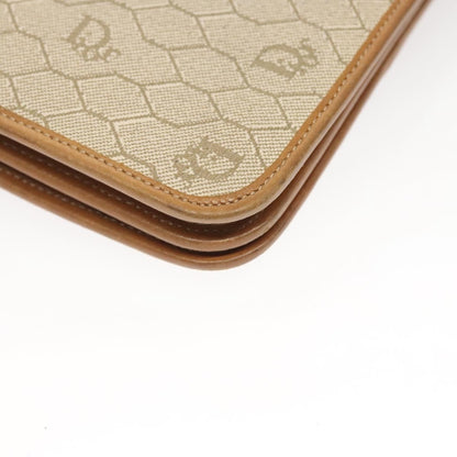 Christian Dior Vintage Honeycomb chain Canvas, BEIGE, CANVAS, Handbag