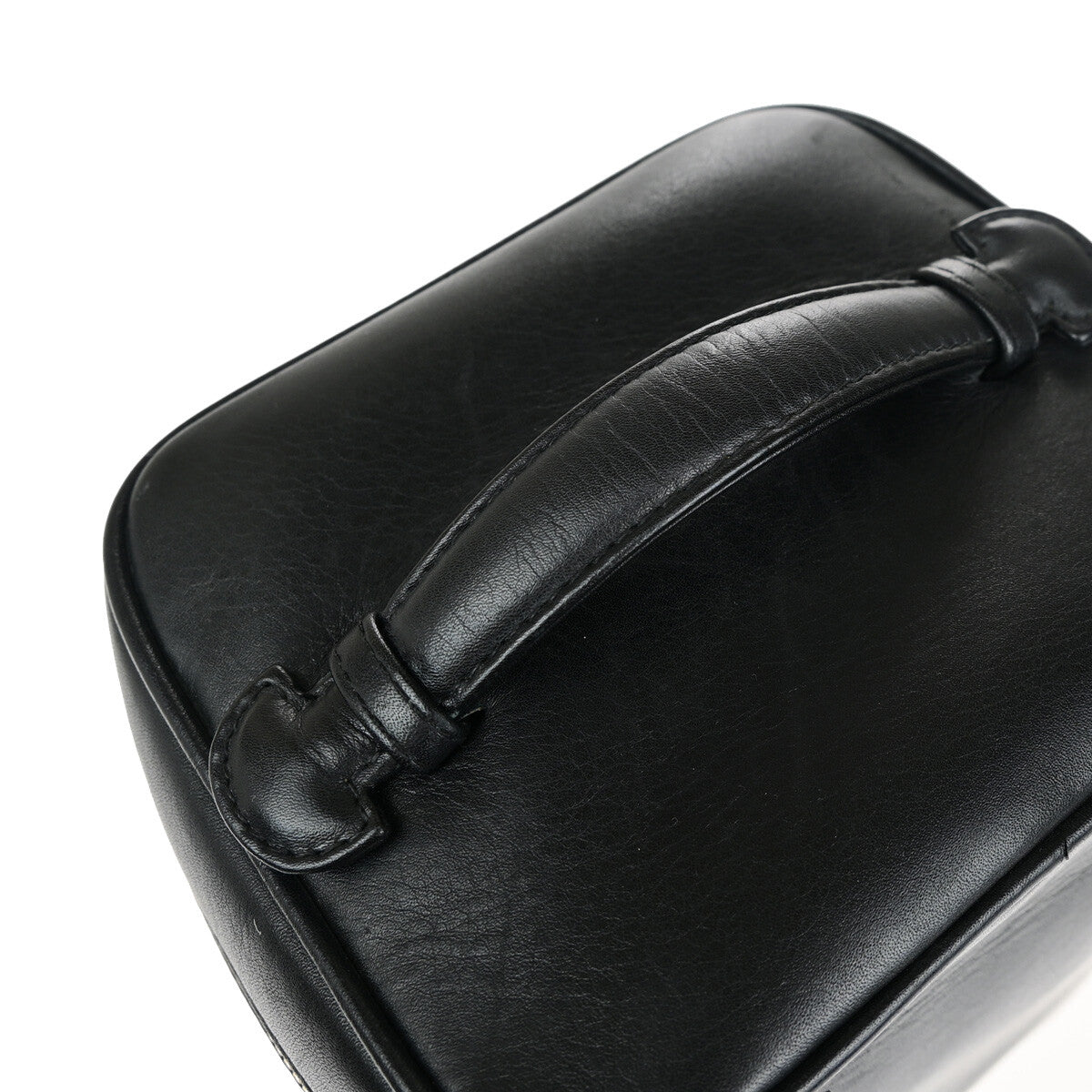 Chanel Vanity pouch Leather, BLACK, LEATHER, Toiletry Case