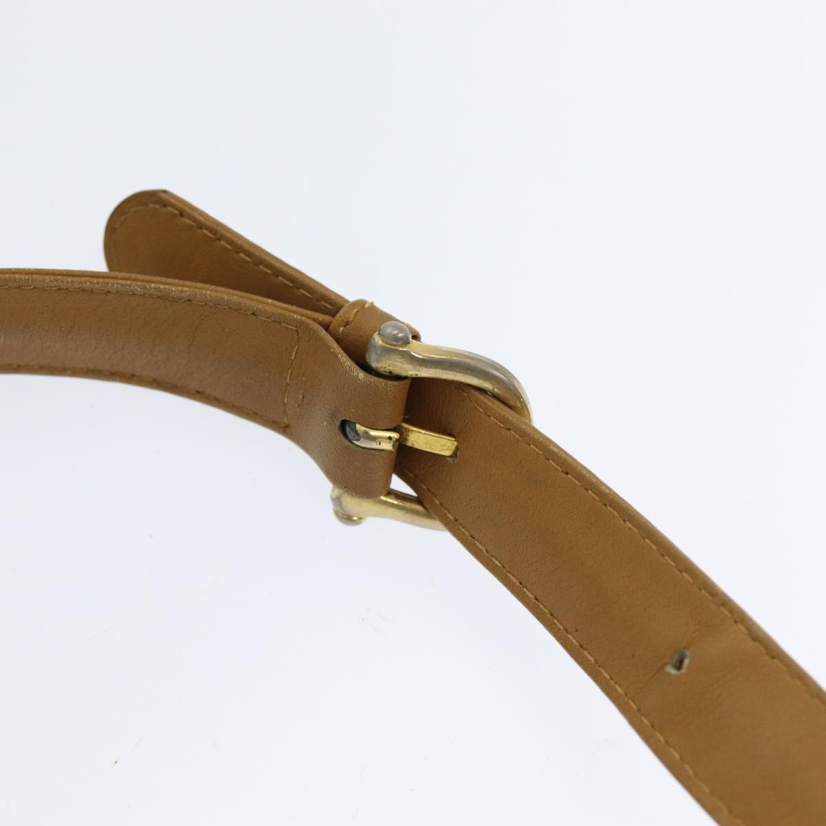 Celine Vintage Macadam Shoulder Bag Canvas and Leather, Beige, Canvas, Shoulder Bag