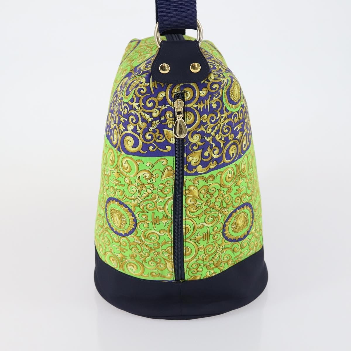 Versace Vintage Shoulder Bag Cotton, GREEN, COTTON, Shoulder bag