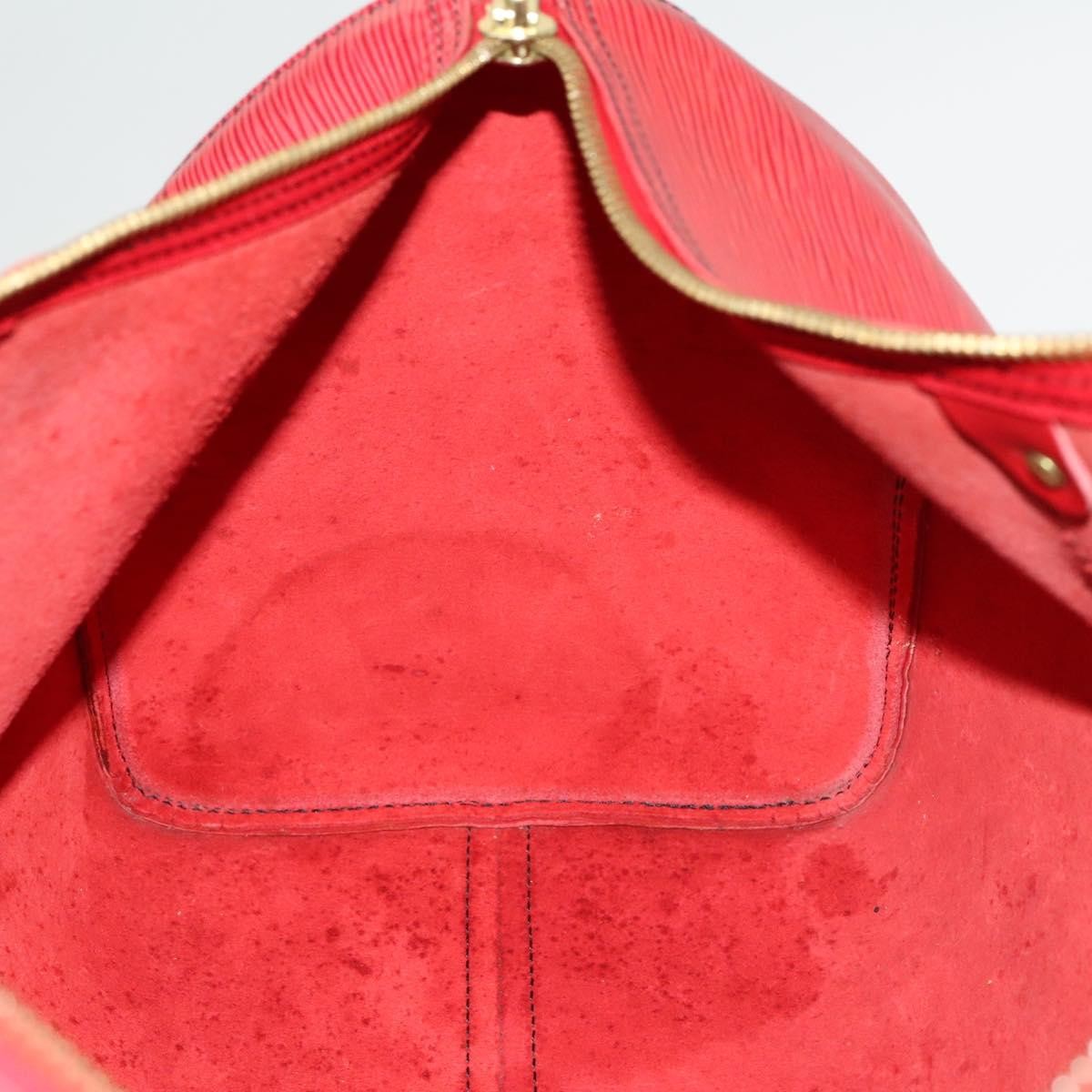 Louis Vuitton Keepall Bag Epi Leather, RED, LEATHER, Travel bag