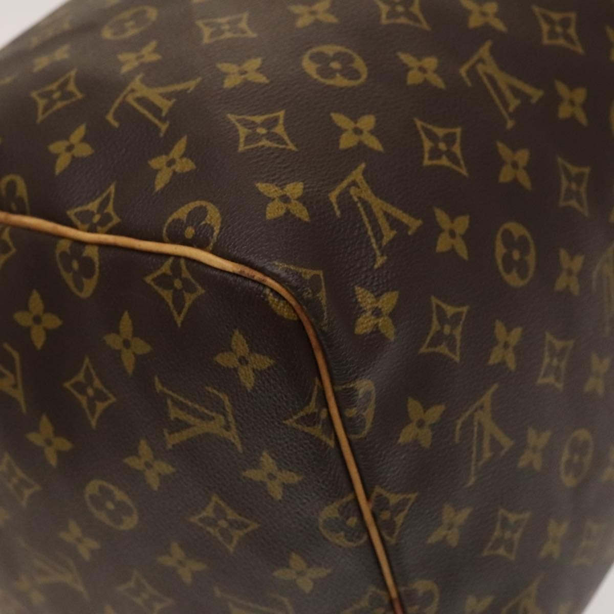 Louis Vuitton Keepall Bag Monogram Canvas, BROWN, CANVAS, Travel bag