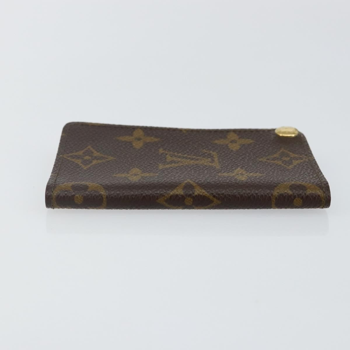 Louis Vuitton Porte Cartes Pression Card Case Monogram Canvas, BROWN, CANVAS, Card Holders