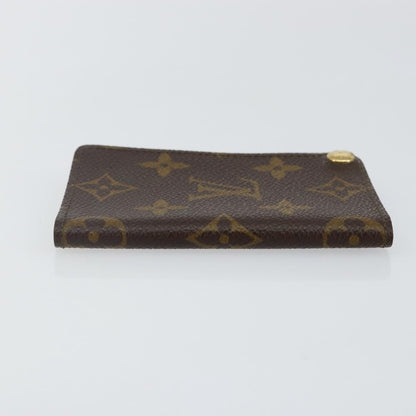 Louis Vuitton Porte Cartes Pression Card Case Monogram Canvas, BROWN, CANVAS, Card Holders