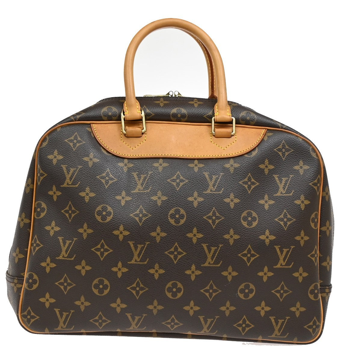 Louis Vuitton Deauville Handbag Monogram Canvas, BROWN, CANVAS, Handbag