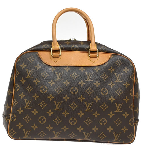 Louis Vuitton Deauville Handbag Monogram Canvas, BROWN, CANVAS, Handbag