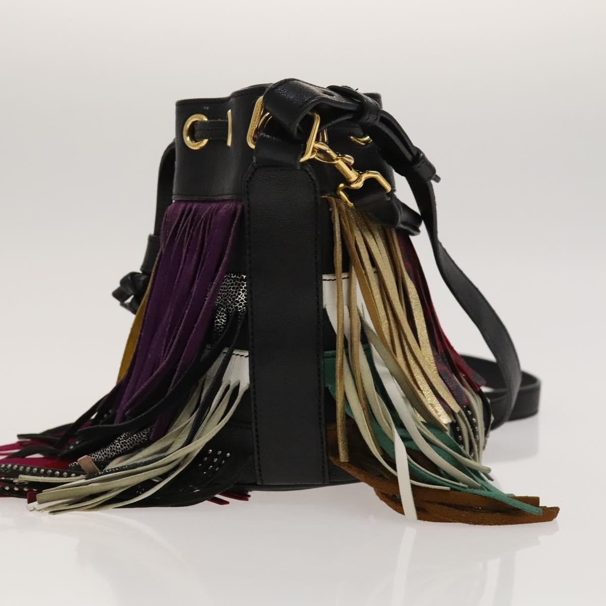 Saint Laurent Fringe Emmanuelle Bucket Bag Leather, MULTICOLOUR, LEATHER, Handbag