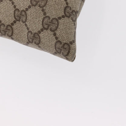 Gucci Drawstring Shoulder Bag GG Canvas with Leather, BEIGE, PVC, Shoulder bag